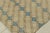 1960s Vintage Distressed Zeki Muren Rug in Beige-Brown, Blue Trellis Pattern For Sale In New York - Image 6 of 8