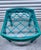 Mid 20th Century Green Rattan Side Table For Sale - Image 5 of 6