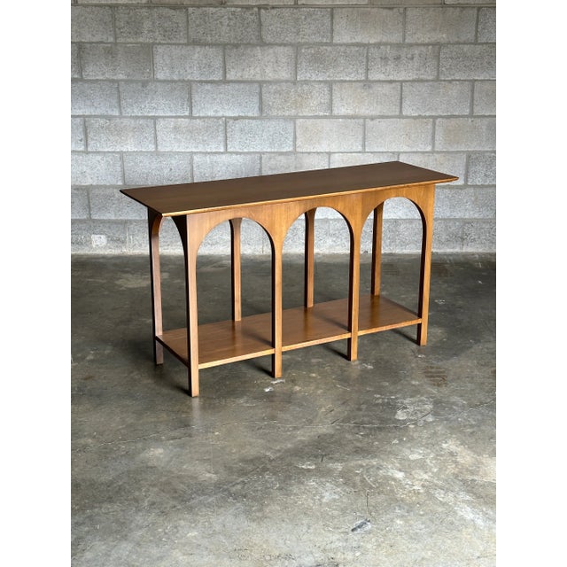 Mid-Century Modern 1950s t.h. Robsjohn-Gibbings Arch Coliseum Console Table for Widdicomb For Sale - Image 3 of 12