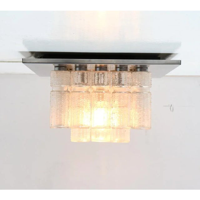 Mid-Century Modern Chrome Flush Mount Ceiling Light by Boris Tabacoff, 1970s For Sale - Image 8 of 13