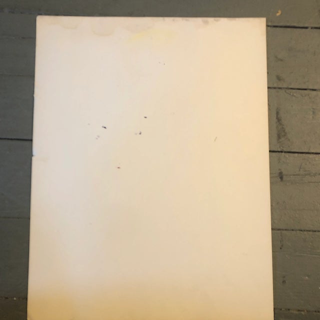 1970s Original Vintage Female Nude Portrait Watercolor Painting 1970’s For Sale - Image 5 of 6