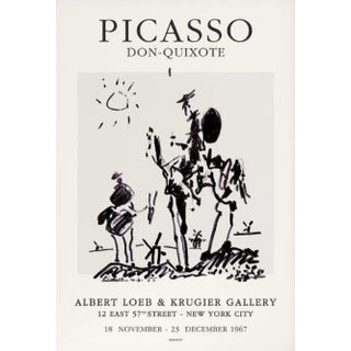 Don Quixote Screenprint Exhibition Poster after Picasso For Sale