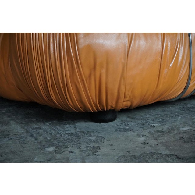 Brown Soriana Three-Seater Sofa in Original Leather by Afra and Tobia Scarpa for Cassina, 1970s For Sale - Image 8 of 11