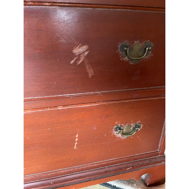 Thomas Chippendale Late 20th Century Craftique Chippendale-Style Mahogany Tallboy For Sale - Image 4 of 5