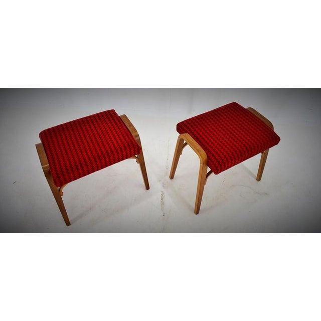 Wood Set of Beech Stools by Ludvik Volak attributed to Drevopodnik Holesov, Czechoslovakia, 1960s For Sale - Image 7 of 16