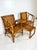Mid 20th Century Vintage Rattan Caning Sectional Chairs and Side Table- 3 Piece Set For Sale - Image 5 of 11
