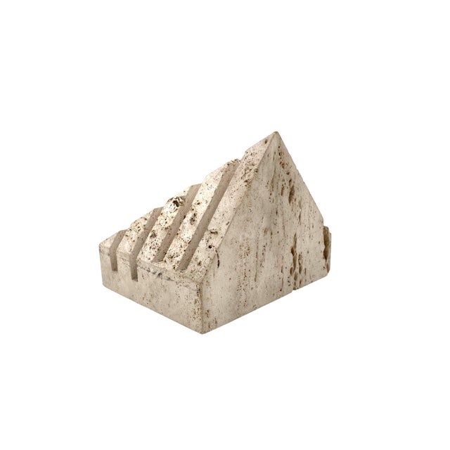 Enzo Mari Travertine Desk Organizer, Fratelli Mannelli Italy 1970s For Sale - Image 6 of 12