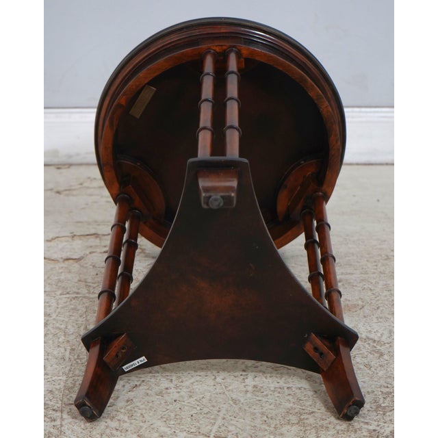 Theodore Alexander Faux Bamboo Chinoiserie End Table For Sale - Image 11 of 14
