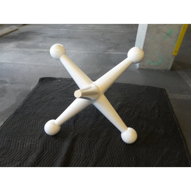 Mid Century Modern Danish Style White Lacquer Jacks Center Table Base For Sale In Miami - Image 6 of 10