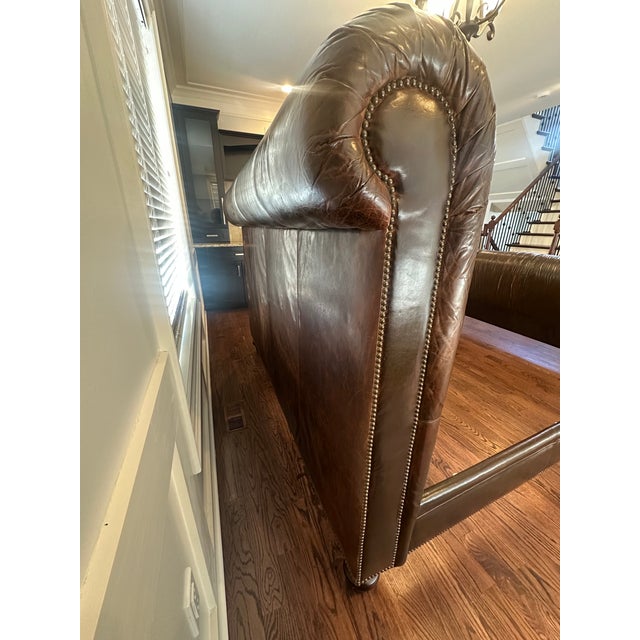 Ralph Lauren Home Jamaica Bed, Leather King For Sale - Image 13 of 17