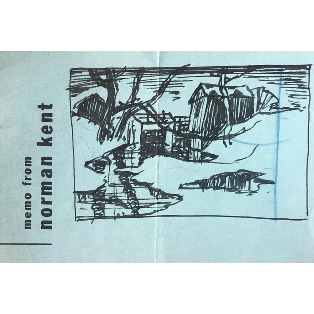 1950s Norman Kent Landscape Drawing For Sale