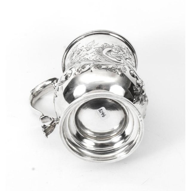 Victorian Silver Plated Embossed and Engraved Mug, 19th Century For Sale - Image 11 of 15