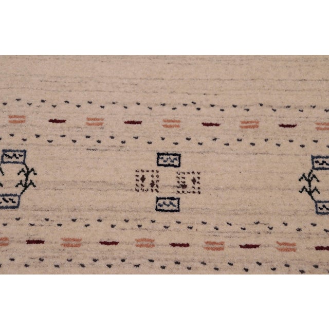 1990s Modern Gabbeh Ivory Wool Rug- 8'3''x10'0'' For Sale - Image 5 of 10