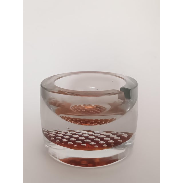 Vintage Modern Bubble Murano Glass Ashtray, 1970s For Sale - Image 8 of 8