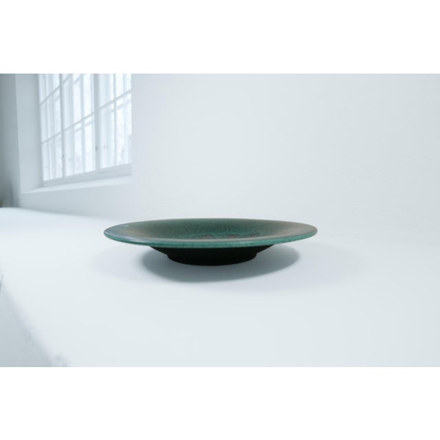 Metal Large Art Deco Plate by Wilhelm Kåge Gustavsberg, 1930s For Sale - Image 7 of 14