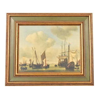William Van De Velde "Ships in the Roads" Framed Print For Sale