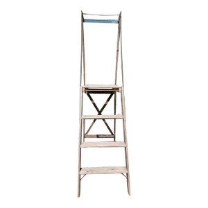 Early 20th Century Vintage Ladder With Platform, Goshen Manufacturing Co.