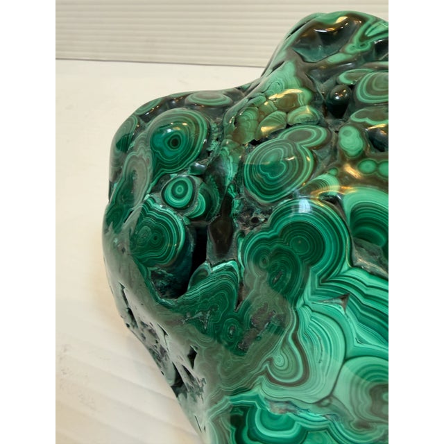 Natural Bullseye Malachite Stone Specimen For Sale - Image 11 of 12