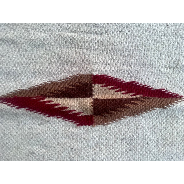 Workaday Handmade Vintage New Mexico Large Beige 1930's Chimayo Weaving For Sale - Image 4 of 6