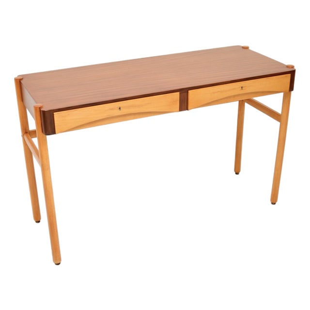 Vintage Swedish Walnut Desk by Bertil Fridhagen for Bodafors, 1960s For Sale