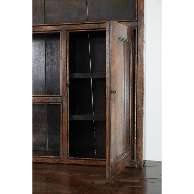 Brown Large Antique English Oak Cupboard, 1700s For Sale - Image 8 of 17