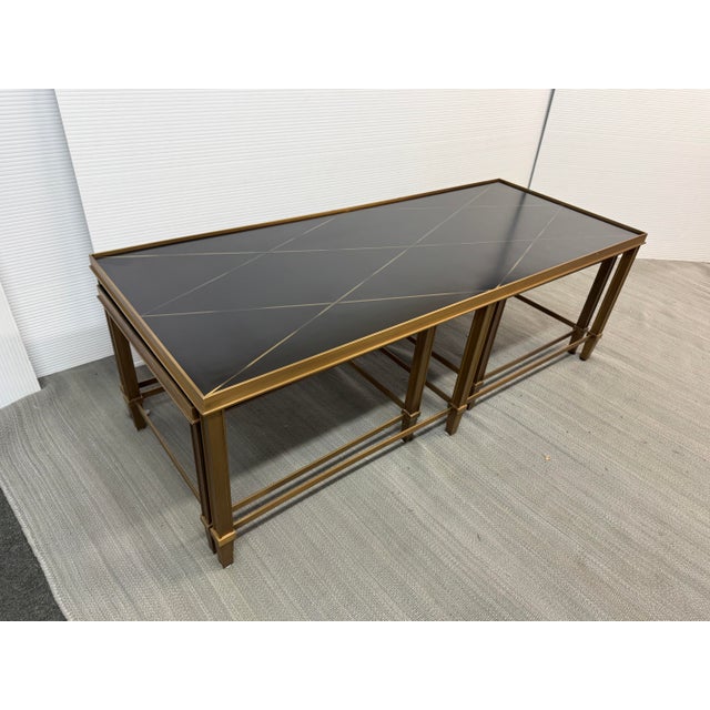 Italian Italian Vintage Nesting Coffee Table Set, Set of Three For Sale - Image 3 of 12
