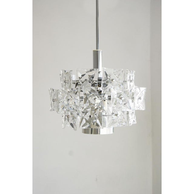 Chromed Chandelier with Crystals from Kinkeldey For Sale - Image 9 of 10