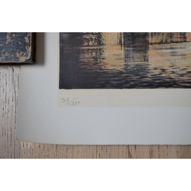 Paper 1976 "The Red Sail" Pierre Clayette Nautical Lithograph For Sale - Image 7 of 12