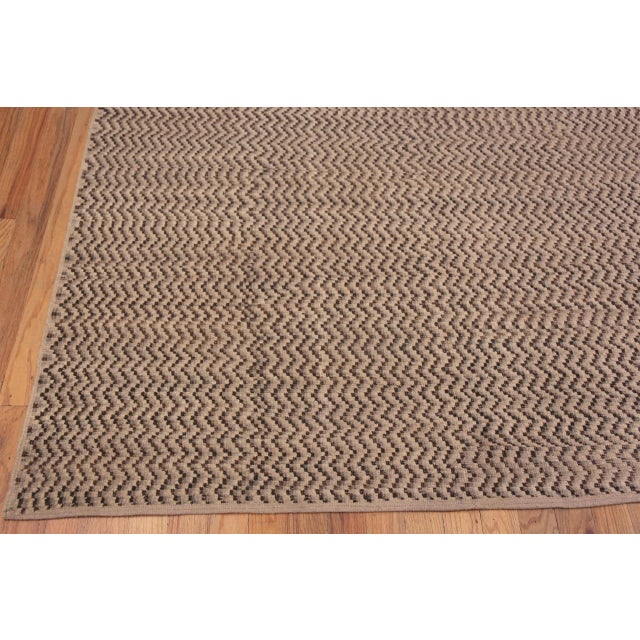 Nazmiyal Collection Modern Brown Chevron Moroccan Rug For Sale In New York - Image 6 of 6