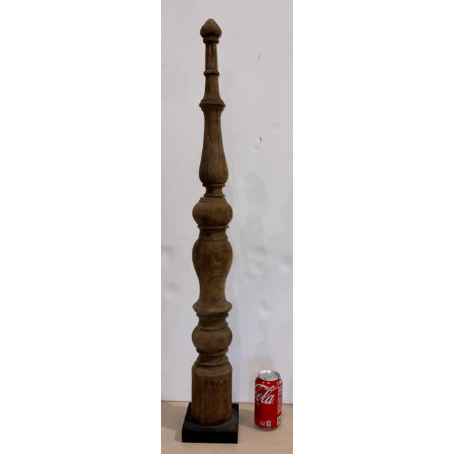 Asian Wood Artifact Post on Stand For Sale In Atlanta - Image 6 of 6