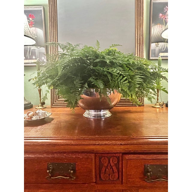 Elevate entertaining with this elegant vintage silverplate pedestal bowl in the sought after “Du Maurier” pattern by...