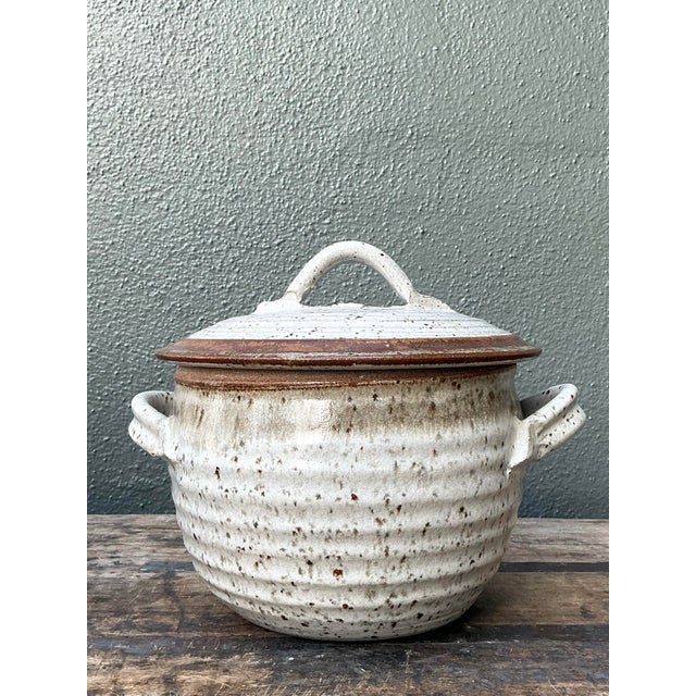 Vintage Original Studio Pottery Lidded Steam Pot For Sale - Image 4 of 12