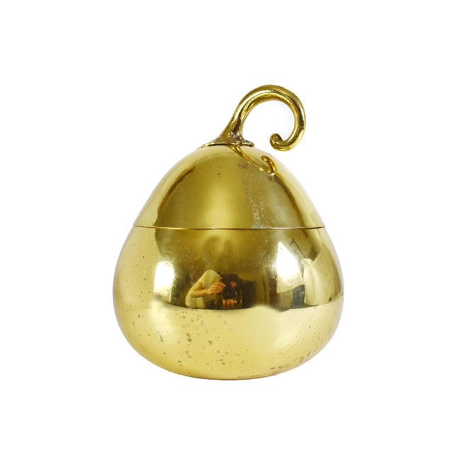 Vintage Brass Pearl Ice Bucket Handmade in Italy For Sale - Image 13 of 13