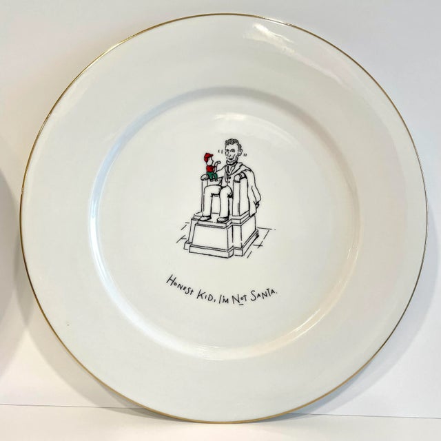 1990s Dayton Hudson Merry Masterpieces Dinner Plates First Edition - Set of 4 For Sale - Image 4 of 10