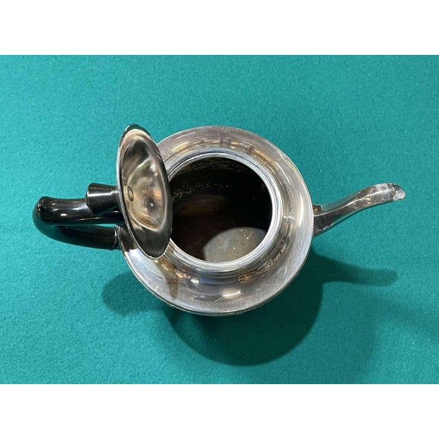 English Silver-Plated Metal Teapot, 1930s For Sale - Image 4 of 6