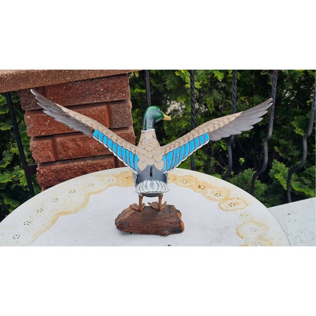 Wooden Carved Duck, Large, 1980s For Sale - Image 10 of 12