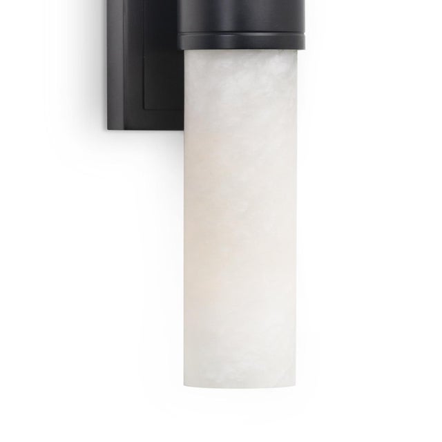 Emmett Alabaster Sconce, Oil Rubbed Bronze For Sale - Image 4 of 6