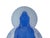 Blue Frosted Crystal Glass Lotus Base 2 Sides Bodhisattva Guanyin Figure For Sale - Image 9 of 11