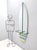 Postmodern Vintage Wall-Mounted Entryway Mirror and Console Table with Glass Top, 1980s For Sale - Image 3 of 17