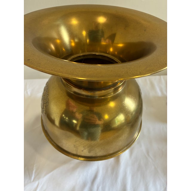 Metal Vintage Pony Express Chewing Tobacco Brass Advertising Spittoon For Sale - Image 7 of 11