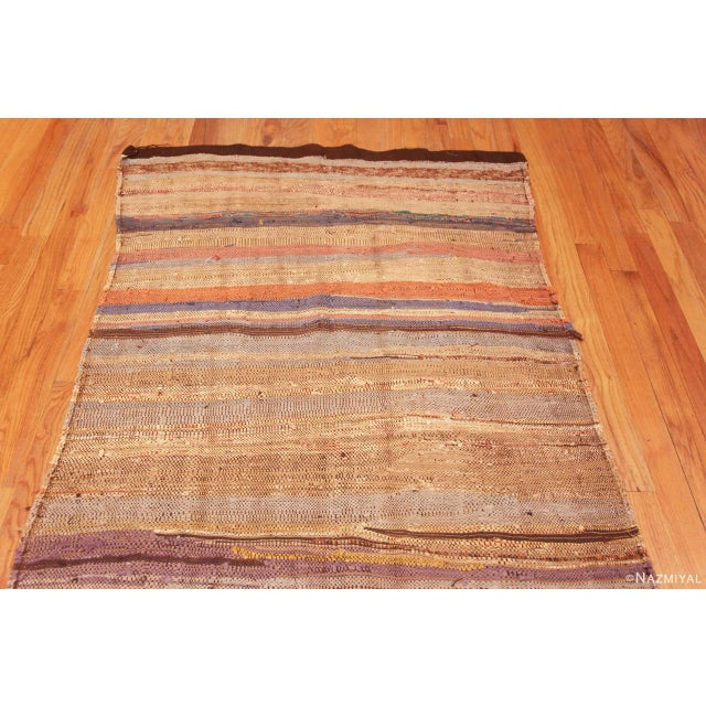 Charming Soft Warm Colors Vintage Moroccan Flatweave Rug, Country of origin: Morocco, Circa date: Vintage