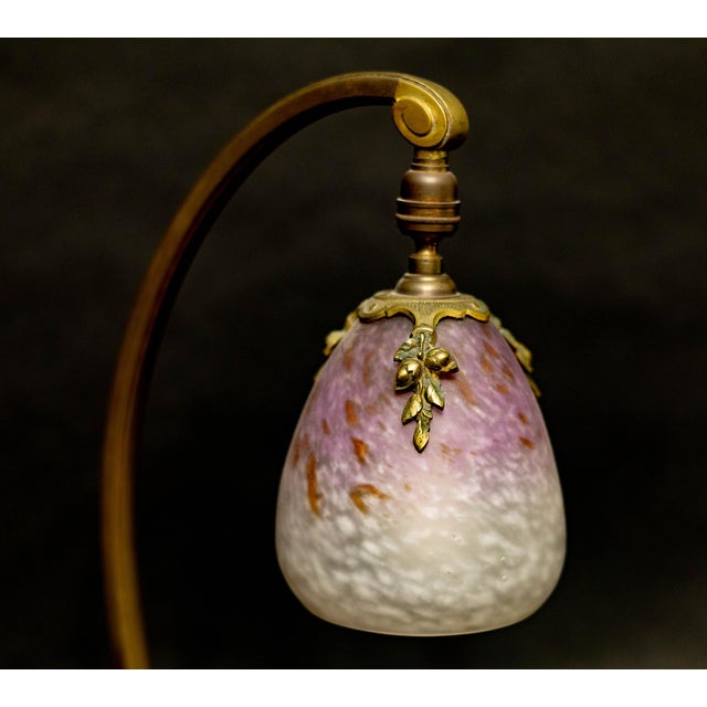 Gilt Bronze and Art Glass Table Lamp by C. Ranc, France, 1925-1930 For Sale - Image 3 of 7