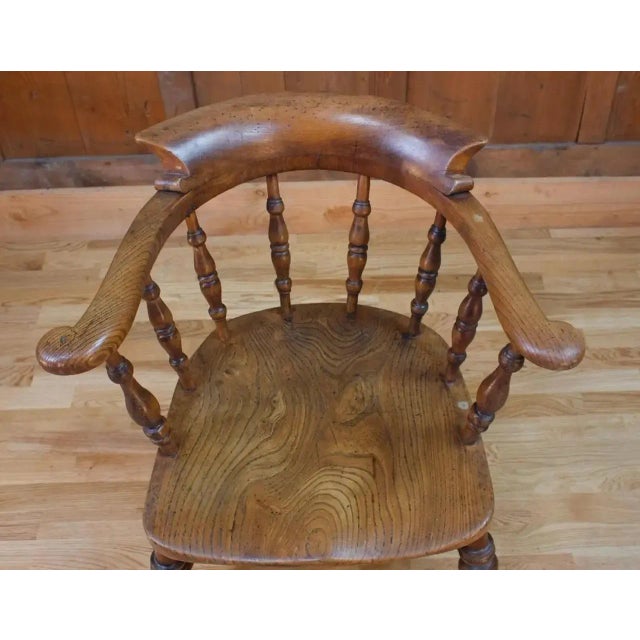 19th Century Victorian Captain's Chair For Sale - Image 3 of 8