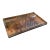 1950s Mid-Century Modern Brown Painted Goatskin and Brass Tray by Aldo Tura For Sale