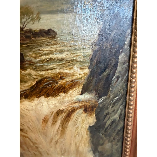 Late 19th Century Late 19th Century Tom Seymour (British, 1844-1904) Antique Oil on Canvas, Landscape, Gilt Frame For Sale - Image 5 of 9