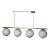 New Italian Fixture With 4 Pale Taupe Globes on Horizontal Brass Bar For Sale