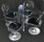 Tulip Chrome Base Lucite Seats Set of 4 Chairs Dining Table with Glass Round Top - 5 Pieces For Sale - Image 6 of 13