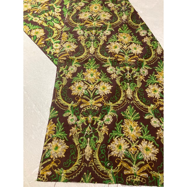 Traditional Vintage Embroidery Fabric Fragment For Sale - Image 3 of 5