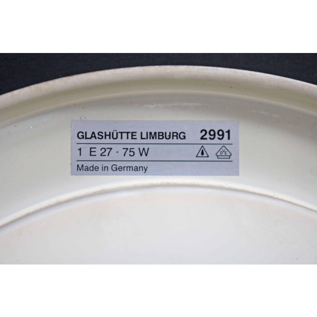 Metal Large Shell Wall Lamp in Opal Glass from Glashütte Limburg, 1970s For Sale - Image 7 of 11