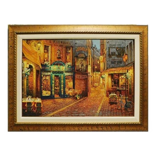 Viktor Shvaiko "Au Petit Marquis" Hand Signed W/Custom Frame For Sale